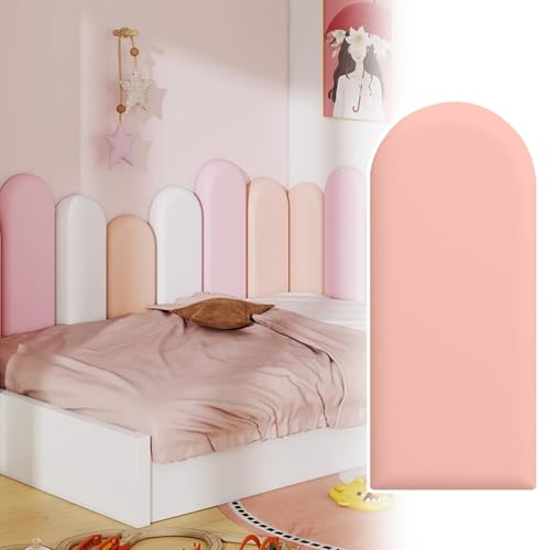 JIAYING Anti-Collision Rembourrage Mural Auto-adhésif 3D Autocollants Muraux, Chambre d'enfant Panneaux Muraux Tatami Sac Souple Rembourré Tête De Lit(Pink,20cmx40cm-1pc)