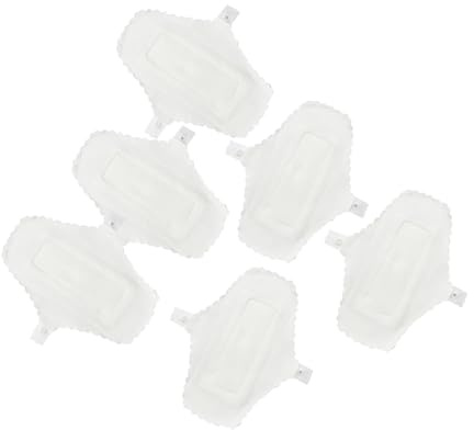 Compresas Reutilizables Impermeables de Algodón, 6 Piezas para Mujeres | Botón Conveniente, Lavables y Fijación Fácil en Ropa Interior, Color Blanco, Ideales para Viaje