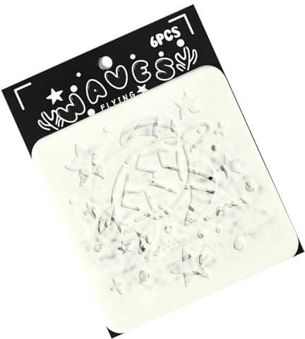6 x Meerestier-Malvorlagen für Kinder, Zeichenschablonen für Holzschilder, Malerei, Scrapbooking, Tagebuch, Fotoalbum, Wandkunst, PET-Kunstvorlagen