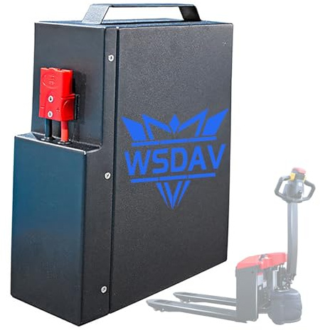 WSDAV Batterie au Lithium Fer Phosphate 24 Volts 24V 20Ah pour Chariot élévateur électrique, Batterie de Remplacement 24V pour transpalette électrique ETU15 avec Moteur de 0 à 500W.