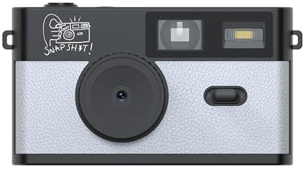 SNPSHT Screen-Free Digital Camera – Simple Point & Shoot Camera, No Screen, Easy to Use Camera, Replace Disposable with Reusable (White)