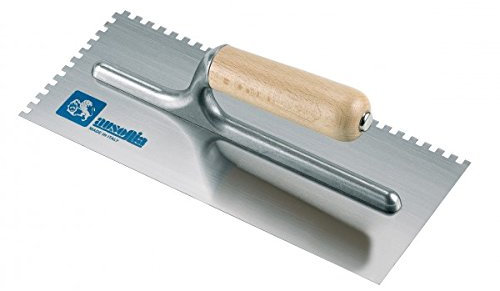 AUSONIA - 42032 LLANA PARA COLA DE 28X12 CON DENTADO DE 7,5X7,5 CON MANGO DE MADERA Y HOJA DE ACERO