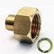 NJ The right choice Phönix Übergang 1/2 R x 1/4 lks LPG Gas Adapter f. Gaskocher Gasschlauch Gasherd mit Dichtung, Gewindeadapter, Übergangsstück, 1/2 IG x 1/4 AG aus Kupfer