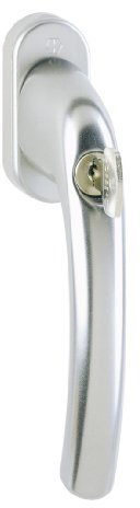 HOPPE Fenstergriff duraplus Tôkyô in Aluminium natur /abschliessbar/ inkl. Schrauben