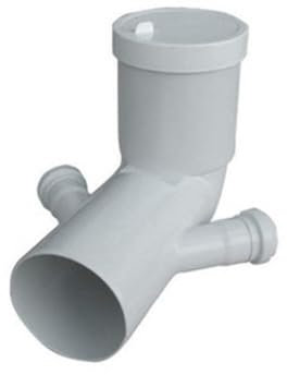 Curva bianca per scarico wc prolungata attacco bicchiere doppio Valsir 110/50mm