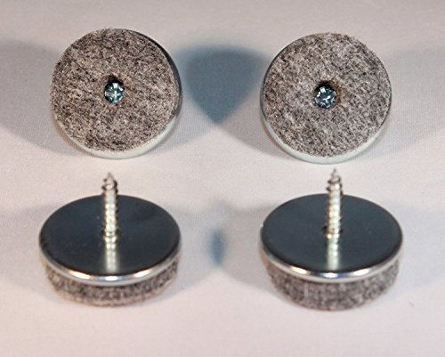 16 Stück Filz-Möbelgleiter mit Schraube – Ø 35 mm – aus Metall/Filzgleiter/Möbelgleiter