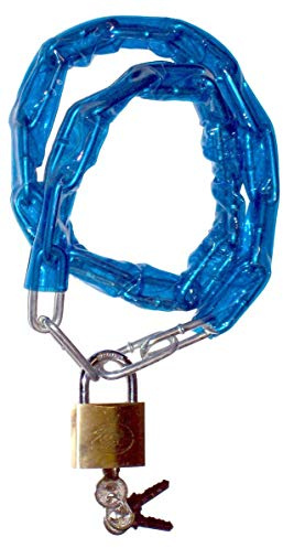 Garden Mile 3.6MM Durable Bike Chain And Padlock With Key - Anti-Theft Scooter Lock Heavy Duty Flexible Plastic Bicycle Accessories For Bike, Motorcycle, Scooter Protection Security