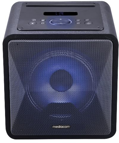 MEDIACOM CubeBox 20w - Altoparlante - LED - portatile - wireless - Bluetooth - 20 Watt