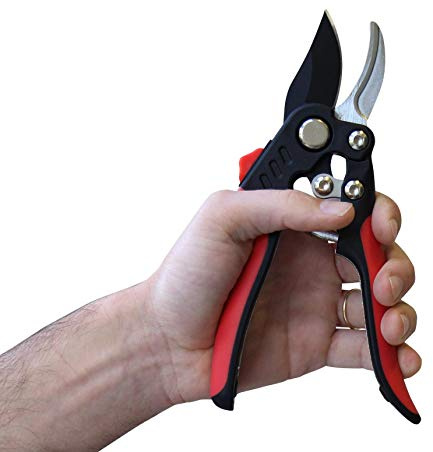 TABOR TOOLS S851A Bypass Hand Pruner with Compound Action, Makes Clean Cuts. Professional Sharp Secateurs, Pruning Shears, Garden Shears, Clippers for the Garden.