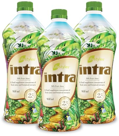 Intra Lifestyles Herbal Juice Drink – Botanical Beverage for Immune and Energy Support – 23 Botanical Extracts – Made in Canada Trio Pack (950 mL /32 fl oz each)