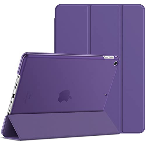 JETech Hülle für iPad 6./5. Gen 9,7 (2018/2017), Violett | Schlanke Transluzent Rückseite, Dreifach-Ständer, Auto Schlafen/Wachen, Leichter Stoßschutz