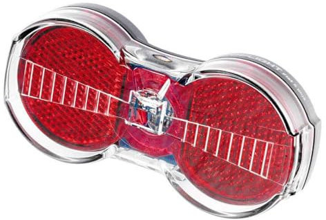 Busch & Müller Unisex – Erwachsene Toplight Flat S Plus LED-Gepäckträgerrücklicht, Rot,Transparent, Einheitsgröße
