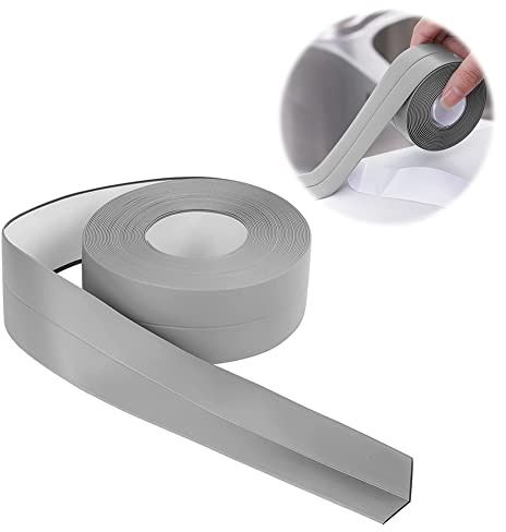 IVEOPPE Weichsockelleiste Selbstklebend Grau 16 x 16mm, 20m | Flexible Knickleiste, aus PVC, für Küche und Badezimmer