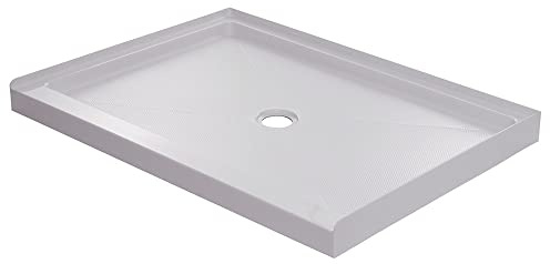 Miseno MNOSB3634 36 x 34 Rectangular Shower Base with Single Threshold and Center Drain - White