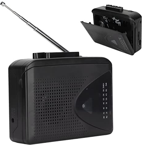 Tragbare Kassettenrekorder, AM-FM-Radio, Kassettenspieler mit 3,5-mm-Kopfhöreranschluss, Eingebautem Lautsprecher, Stromversorgung über USB oder 2 AA-Batterien, Kompakter
