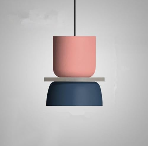 SXYSXYSXY LED Nordic Macaron Hängeleuchten Esstischlampe Kreatives Design Metall Nachttisch Schlafzimmer Hängelampe Modern Minimalismus Pendellampe Für Küche E27,B