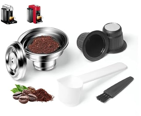 Reusable Coffee Pod Converter for Nes presso Original Line Capsule Stainless Steel Coffee Capsule Adapter Compatible with Nes-presso Vertuo ENV135 GCA1 Machine