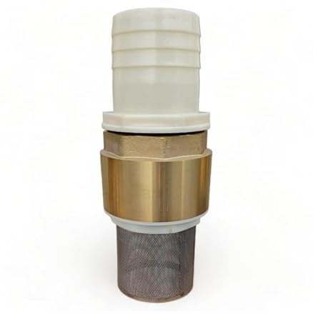 Clapet anti retour en laiton avec crépine et manchette, pour pompe - 3 pouces (80 mm)