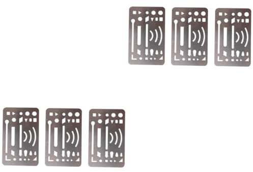 Operitacx 6stücke Teiliges Radier-Schild Aus Edelstahl Präzise Zeichenschablone Für Entwurf Und Skizzen Für Künstler Und Ingenieure Geeignet Für Kontrolliertes Radieren Und Kleine