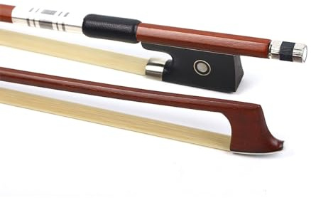 YoungMonic Advanced 4/4 Hand Made Violin Bow Brazilwood stick violin bows resonant sound Inlay eye Frog (Full)
