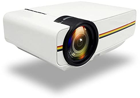 VVHUDA Mini proyector actualizado 1080P 1800 lúmenes Proyector LED LCD portátil Cine en casa Proyector 3D Compatible con USB (Color: Onecolor, Tamaño: YG400) (Onecolor YG400) Small Gift