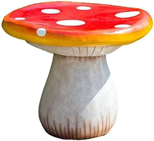 Set di sgabelli da tavolo a forma di fungo da giardino, scultura decorativa in resina per esterni, decorazione per cortile, prato, laghetto, ornamento creativo per paesaggi