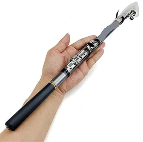 LPHFDCS Angelrute Outdoor High Carbon Tragbare Rocky Angelrute 1,5 M 1,8 M 2,1 M 2,4 M 2,7 M 3M Süßwasser Angelgerät 4/5/6/7/8/9/10 Köder Stange Fishing Rod(1.5m)