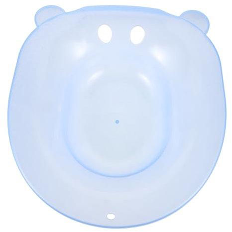 Générique Bidet Transparent Bain De Hanche S'asseoir Bain Pour Bébé Piscine Siège De Toilette Surélevé Avec Couvercle Se Soucier Ascenseurs De Pour Personnes Âgées De Pieds Pp Blue