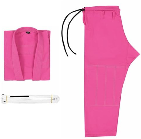 Judo Gi Uniform karate kostym set judodräkt, set – barn och vuxna bomull träning gi för judo och karate, Röd, M4