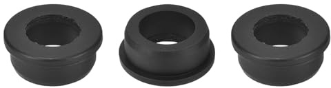 sourcing map 3Pcs Rubber Grommets 32mm Drill Hole, 22mm ID Hole Top Hat Grommet Black Silicone Rubber Hole Plug Gasket for Wiring, Automotive
