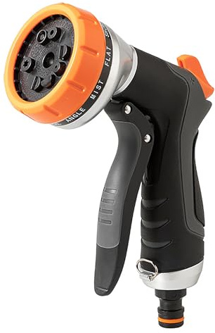 JelKen Hose Pipe Spray Gun, 10 Adjustable Patterns Garden Hose Nozzle, High Pressure Water Gun for Plants & Lawn Watering, Car Washing and Pet Bathing