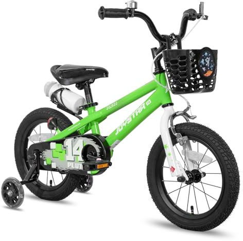 JOYSTAR Pluto 12/14/16/18/20 Zoll Kinderfahrrad für 2-9 Jahre Jungen und Mädchen. Kinderfahrrad mit Stabilisator und Korb.Multicolor