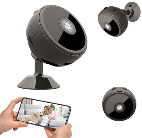 Ayolofei Mini Überwachungskamera Innen, WLAN 1080P Sicherheitskamera mit Nachtsicht Bewegungsmelder, Mini Kamera Übertragung Handy APP mit Kostenloser Cloud-Speicher für Baby Alten Haustier