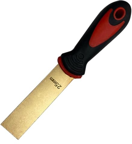 BTBTB Raschietti for carta da parati, spatola in ottone, raschietto for vernice spesso 1,5 mm con impugnatura in gomma, raschietto for cartongesso for legno, 75-150 mm(25mm)