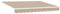 vidaXL Tissu de Remplacement pour auvent pour Cadre de 3,5x2,5 m Beige