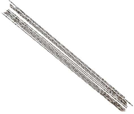 Ausla Scroll Saw Blades with Spiral Teeth, 12 Pieces Carbon Steel Coping Saw Blades for Wood Metal Plastic Cutting, Jewelry Wax Carving (#1)