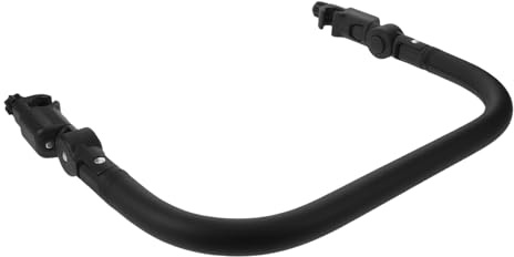 KOMBIUDA Bracciolo Regolabile per Passeggino in Pu Nero Maniglia Sicura Antiscivolo, Accessorio Pratico per Passeggini, per Passeggiate Quotidiane e Viaggi