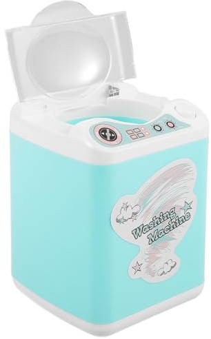 TOYANDONA Kleiner Waschmaschine aus Kunststoff Elektrische Makeup Pinselreiniger Kleiner Waschgerät für Schwämme und Puderquasten Kindersicheres Rollenspiel für Mädchen und Damen