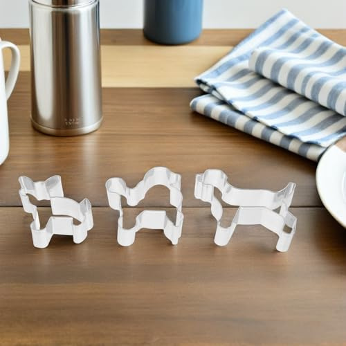 Toyvian Cortadores de Galletas de Perro 6 Piezas Acero Inoxidable Molde para Galletas Animales Plantilla para Hornear Fondant y Masa para Repostería Uso Doméstico