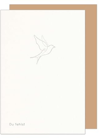Edition Seidel Premium Trauerkarte mit Umschlag. Beileidskarte Kondolenzkarte Karte Klappkarte Spruch Du fehlst Anteilnahme Mitgefühl Trost Hoffnung Kraft Zuversicht (T1219 SW026)