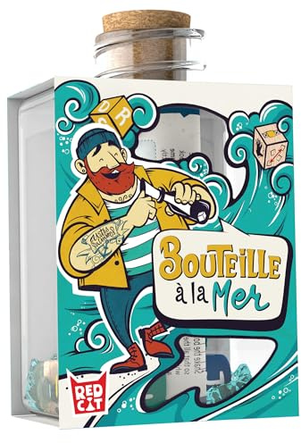 Flasche à la Mer – Buchstaben- und Stimmungsspiel für 2 bis 6 Spieler – schnelles und lustiges Familienspiel – schütteln – Beobachten und Finden Sie das Wort – ab 8 Jahren
