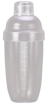 Zerodeko Coctelera de Plástico de 700cc Resistente a Impactos para Mezclar Bebidas Mixtas en Casa y Bares, Herramienta Duradera y Práctica para Cócteles