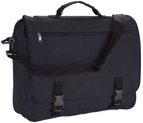 eBuyGB Messenger Bag For School, College and Work - Shoulder Meeting Bag (Black)