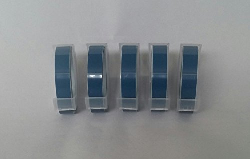 Motex Dymo Compatible Embossing Tape - 5 Pack - Ocean Blue Tape