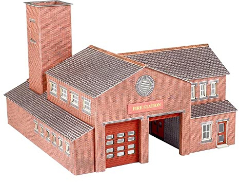Metcalfe PN189 Fire Station (Fire Brigade) Card Kit N Gauge