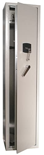 1PEZZO ARMADIO X FUCILI 5 POSTI CON TESORETTO PORTAMUNIZIONI CM.35X30X145H