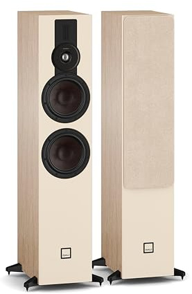 DALI SONIK 7 – Premium golvhögtalare (par) med 2 x 7″ Clarity Cone™ bas-/mellantonshögtalare, hybridtweeter & SMC™-teknik – Ek natur