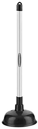 Plunger, Long Handle, Super Strong Durable for Kitchens and Bathrooms, Extreme Suction Sink Opener Bathtub, Shower, Sink Powerful Toilet Un-Blocker Strong Suction 6'' Cup & 17'' Handle Black/White