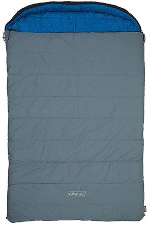 Coleman Sleeping Bag Double - For Camping and Outdoor Adventures - Comfortable Coletherm Insulation and Cotton Flannel Lining with Zipplow and Thermolock Technology for Warmth and Convenience