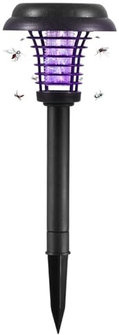 Lampe Anti Moustique Électrique Solaire,UV Lampe Anti Moustique Exterieur Solaire IP44 Étanche Extérieur Rechargeable Anti Insectes Répulsif pour Jardin Pelouse Mites, Mouches,Insectes Anti Mouche
